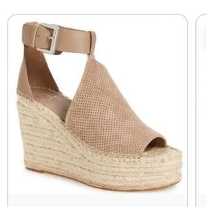 Marc Fisher Annie Perforated espadrille wedges